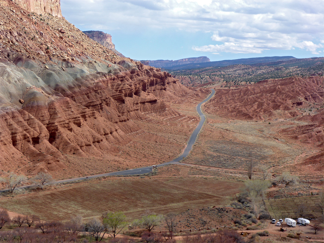 Cliffs beside the road