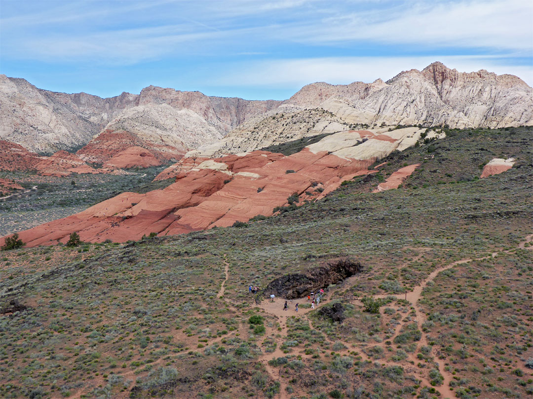 Red and white rocks