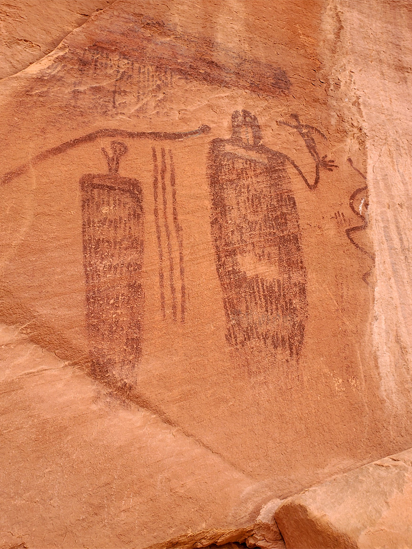 Red pictographs