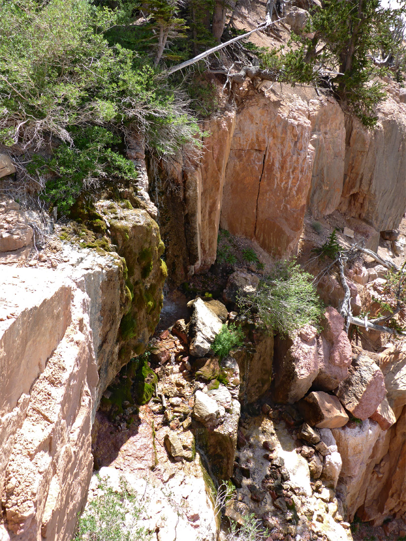 Stream over cliffs