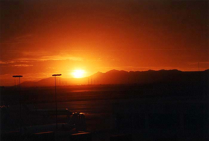 Sunset over the International Airport