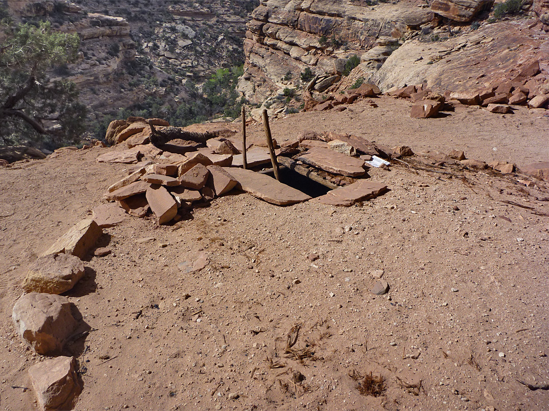 Ladder at the entrance to Perfect Kiva