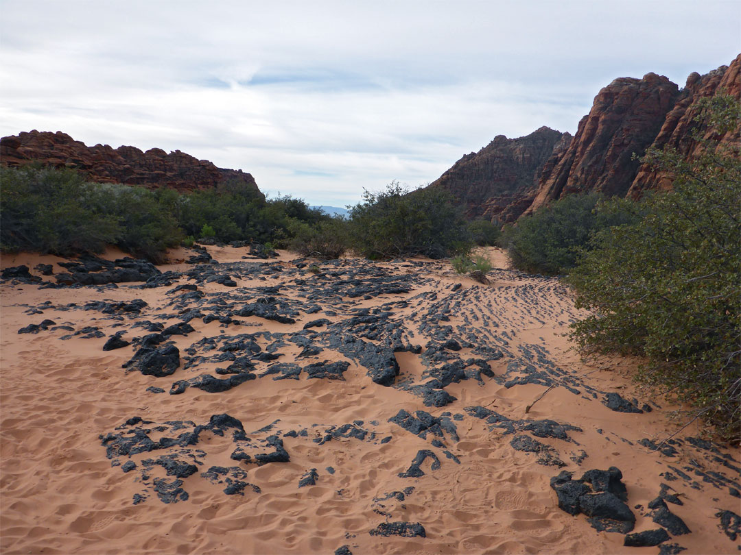 Lava and sand