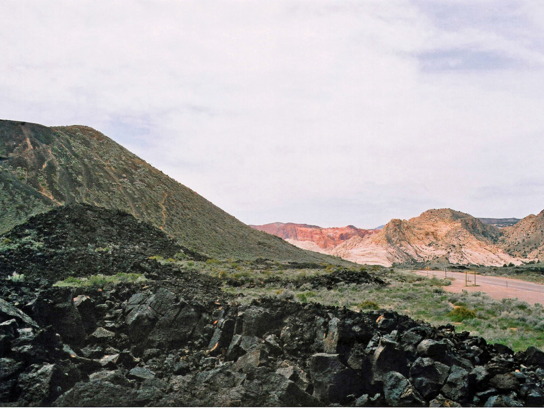 Lava and a volcano