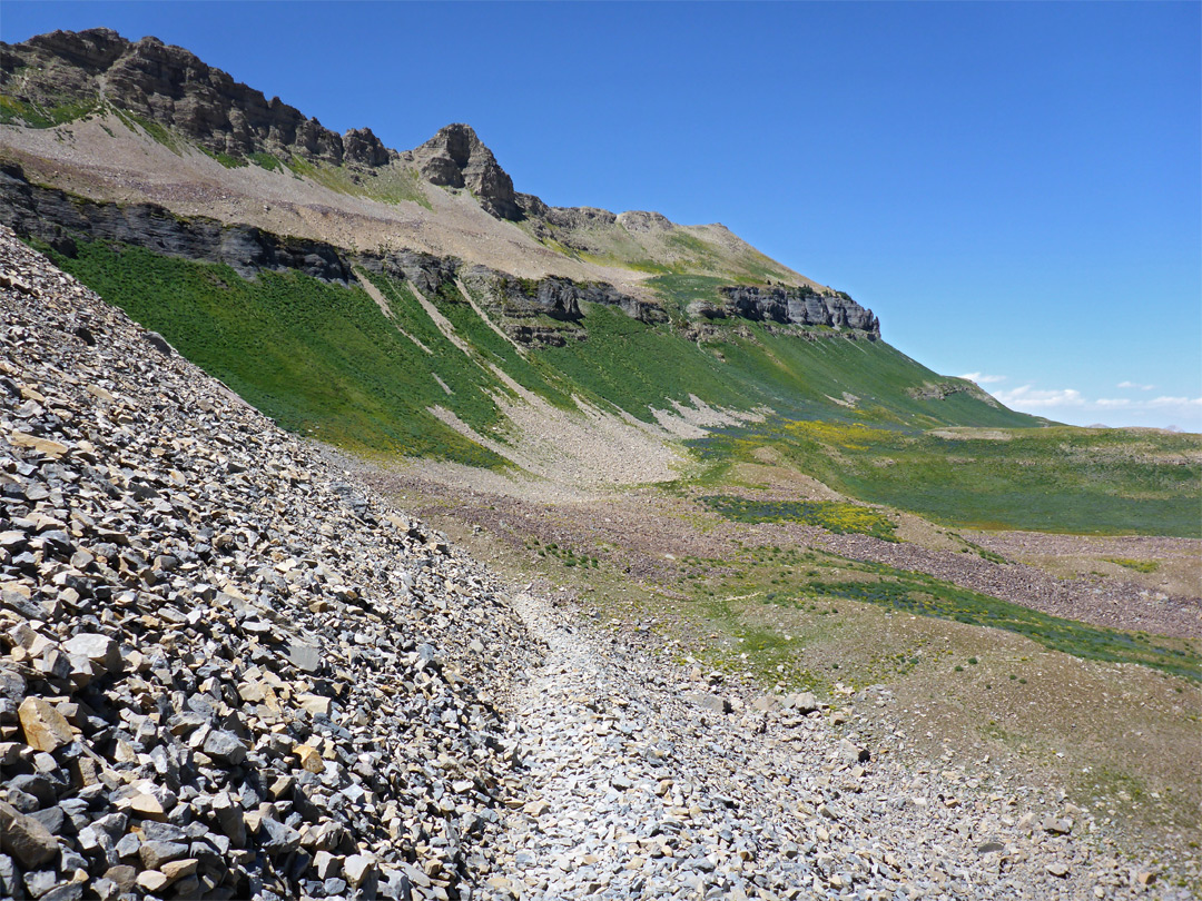 Ridge north of the summit