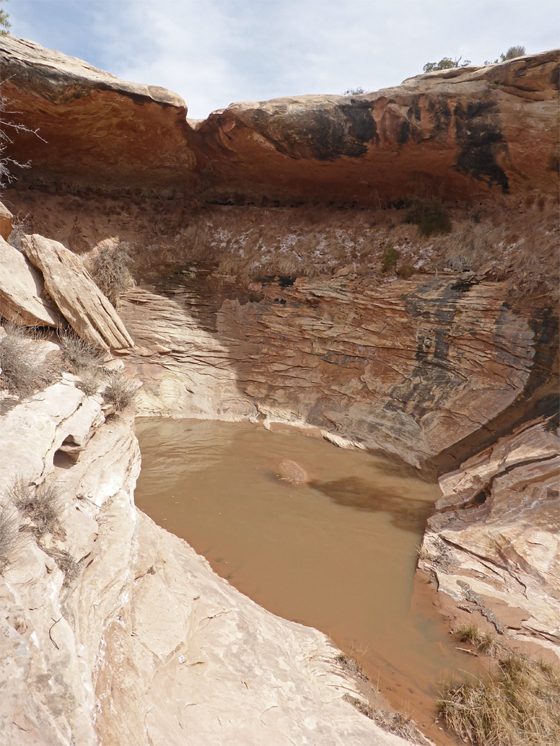 Pool beneath a dryfall