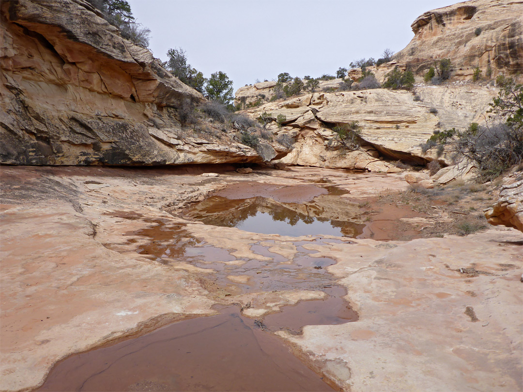 Pools and flat rocks