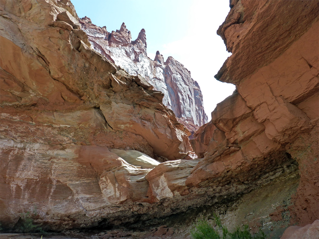 Overhanging cliffs