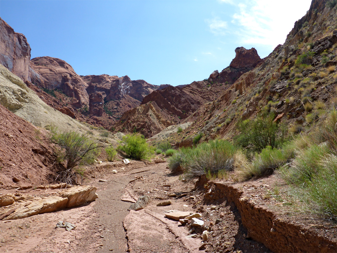 V-shaped valley