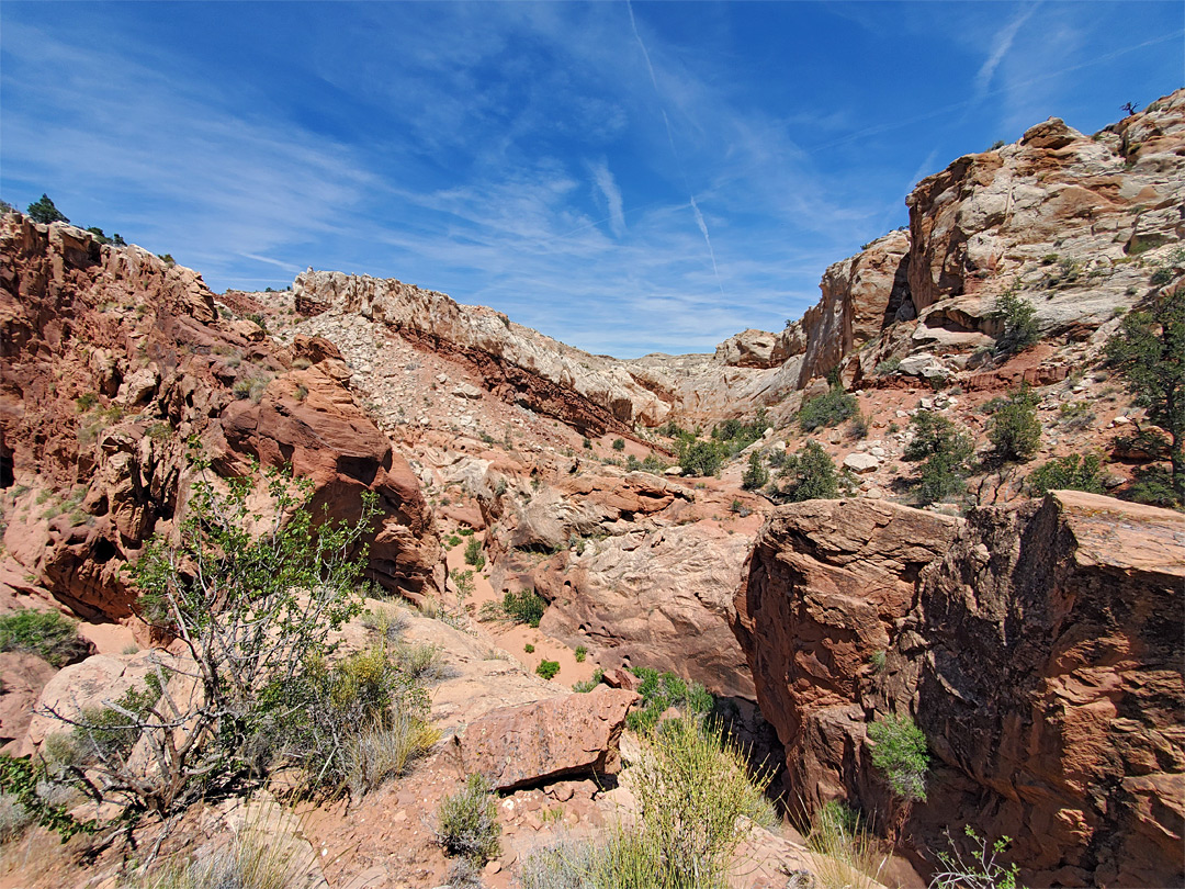 The upper streambed