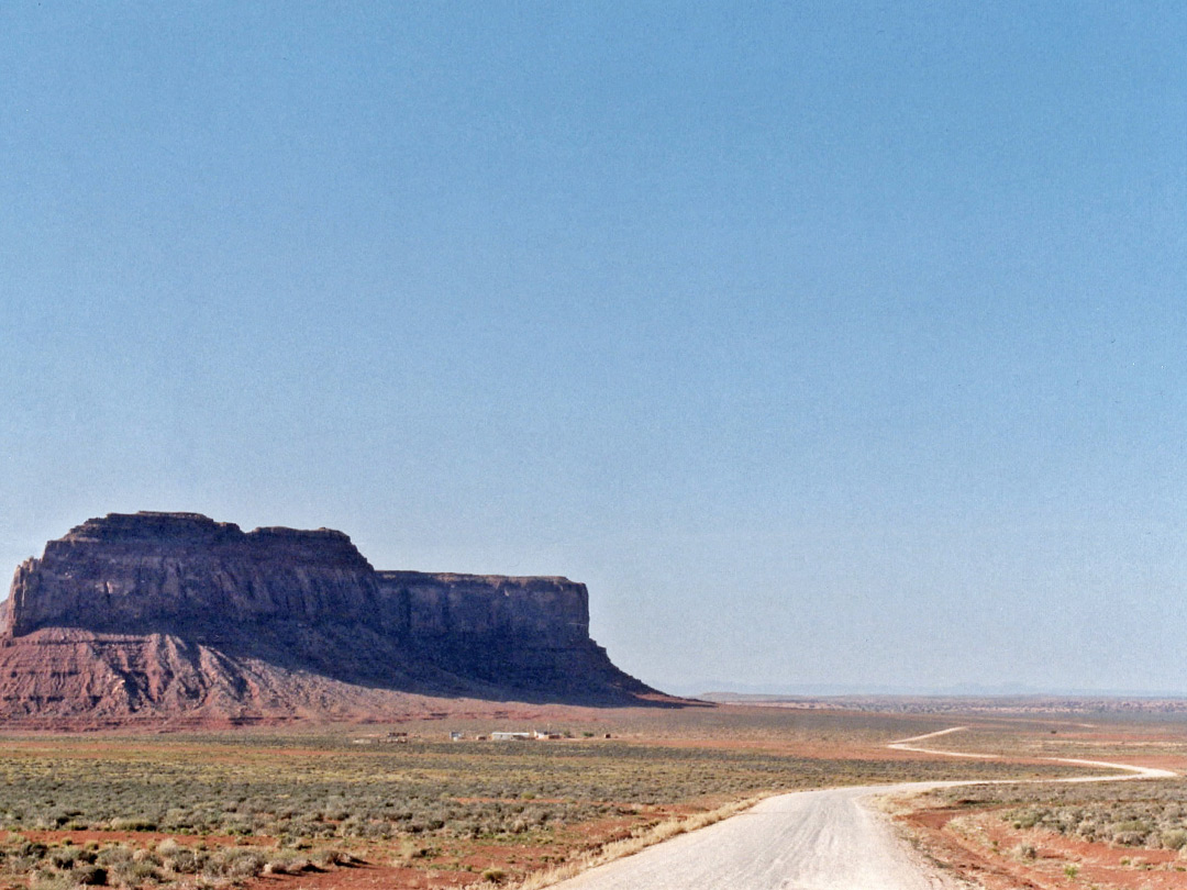 Road past Train Rock