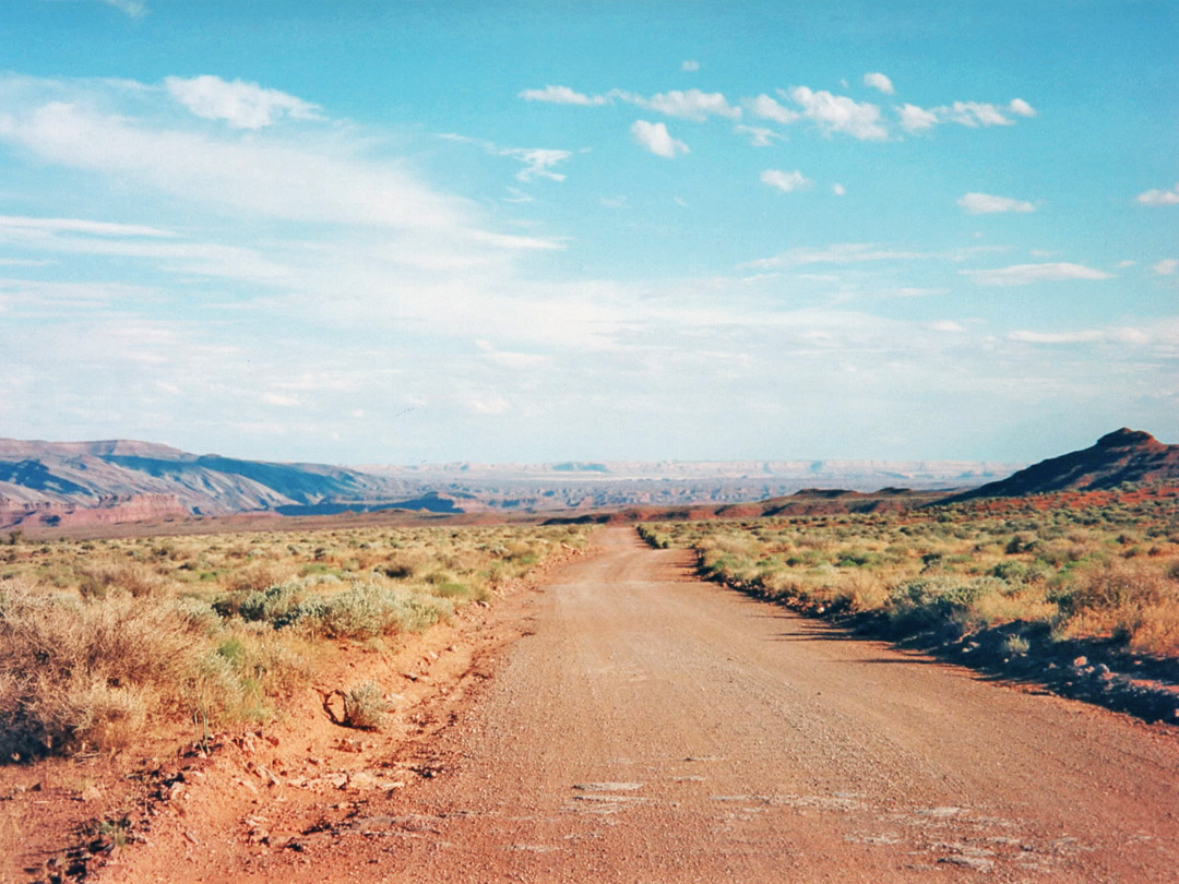 Unpaved road through the valley