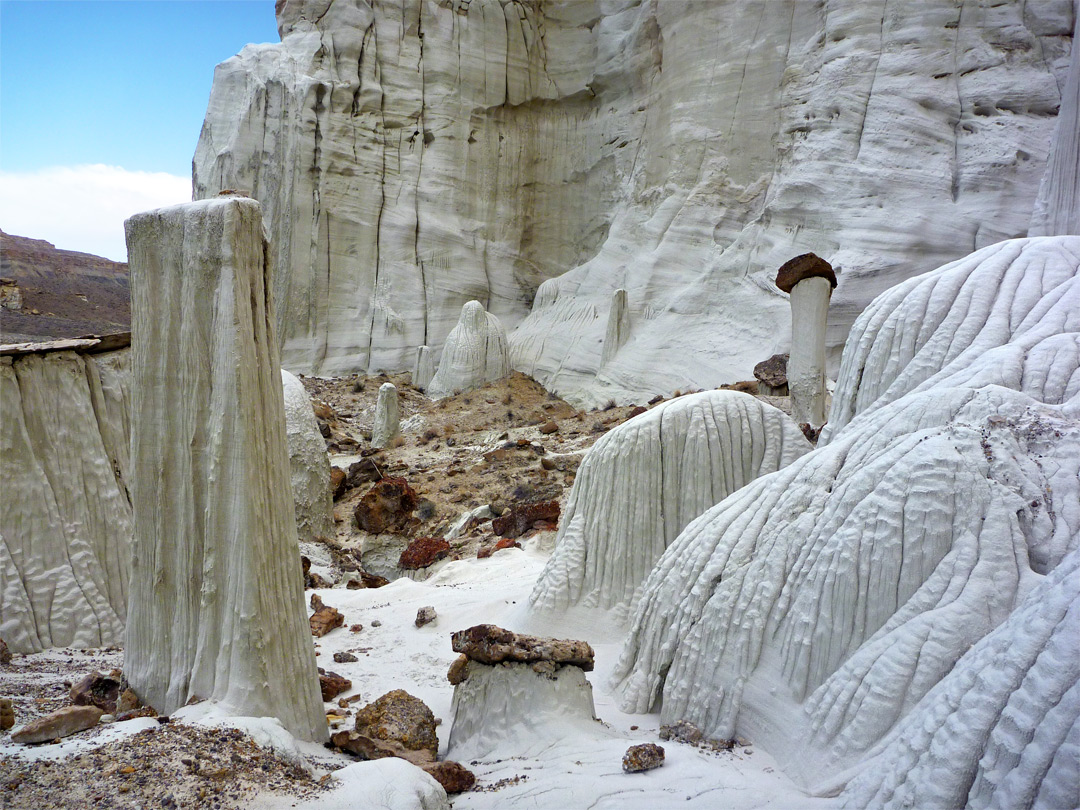 Pillar and cliffs