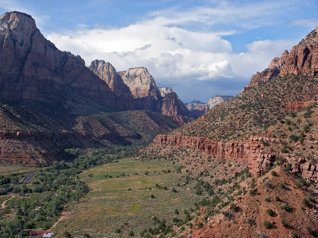 View north up Zion Canyon
