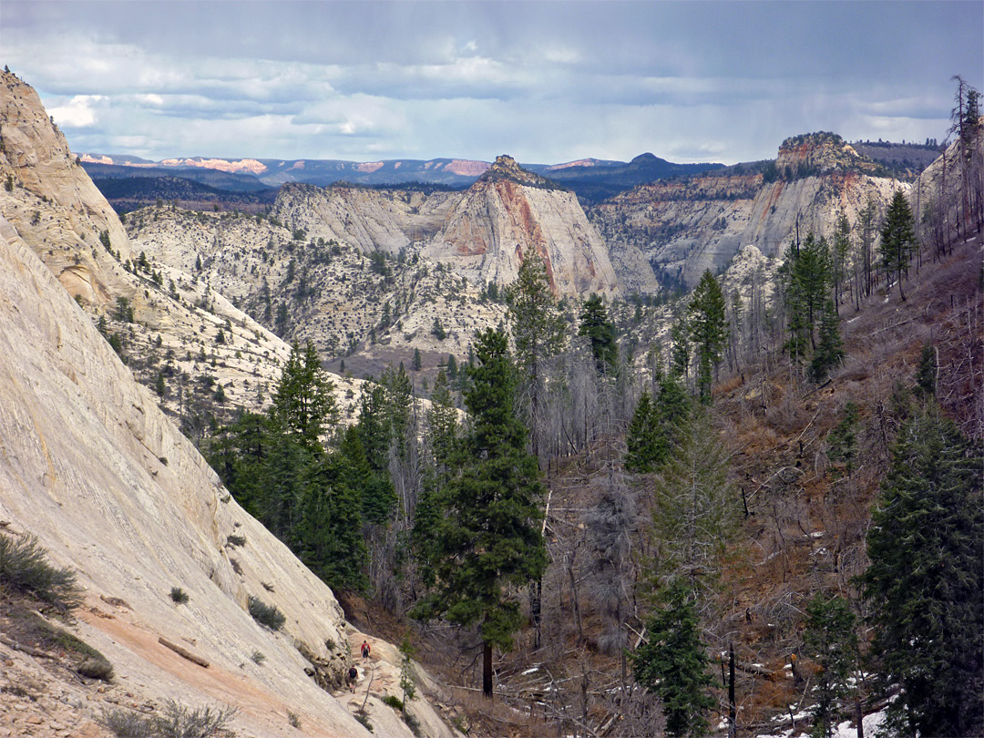 Mountains to the north