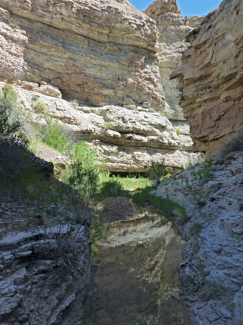 Cliffs and pool