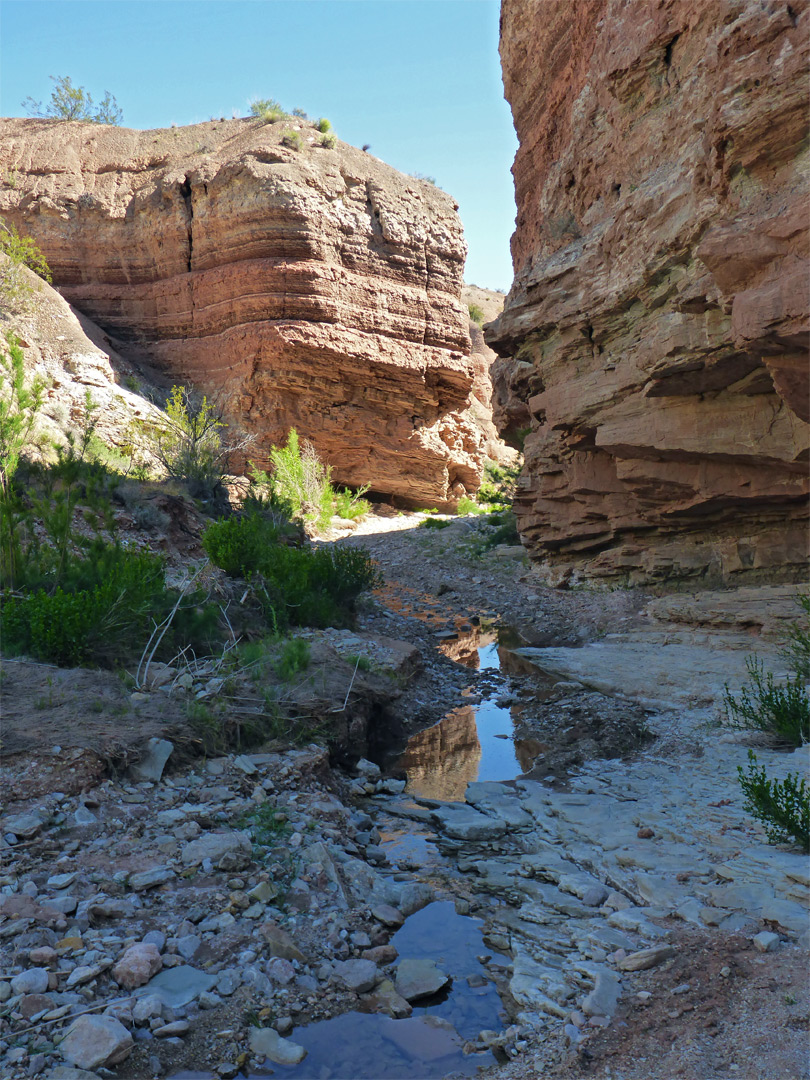 Vertical canyon walls