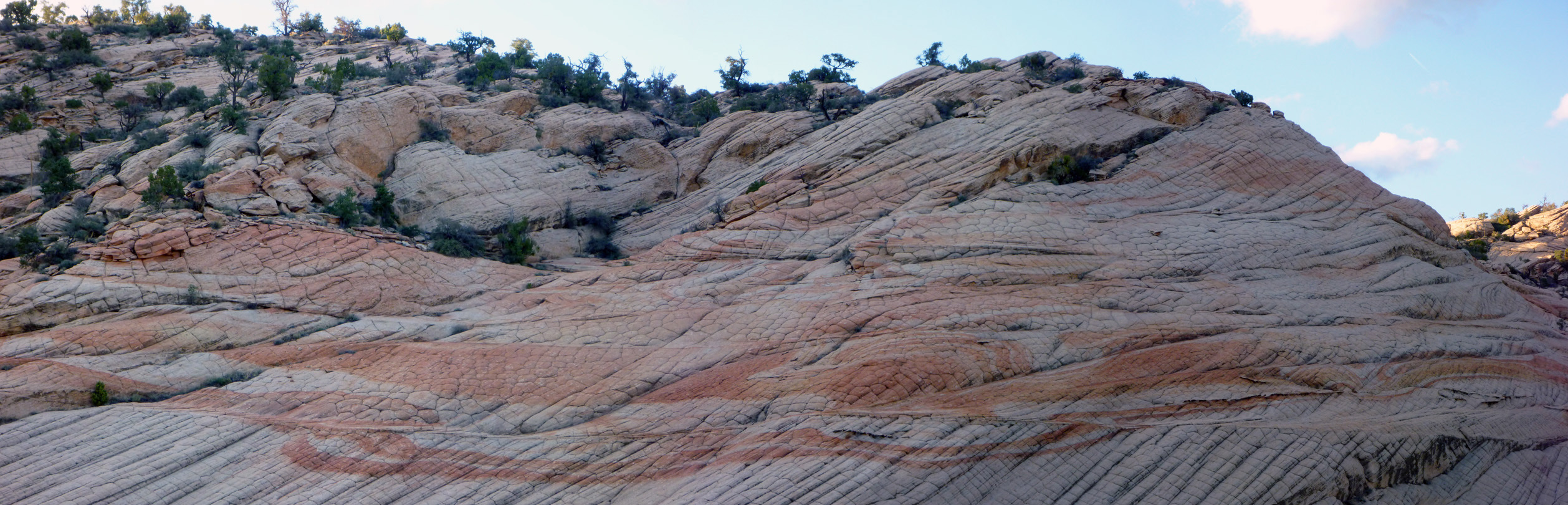 Banded rock face