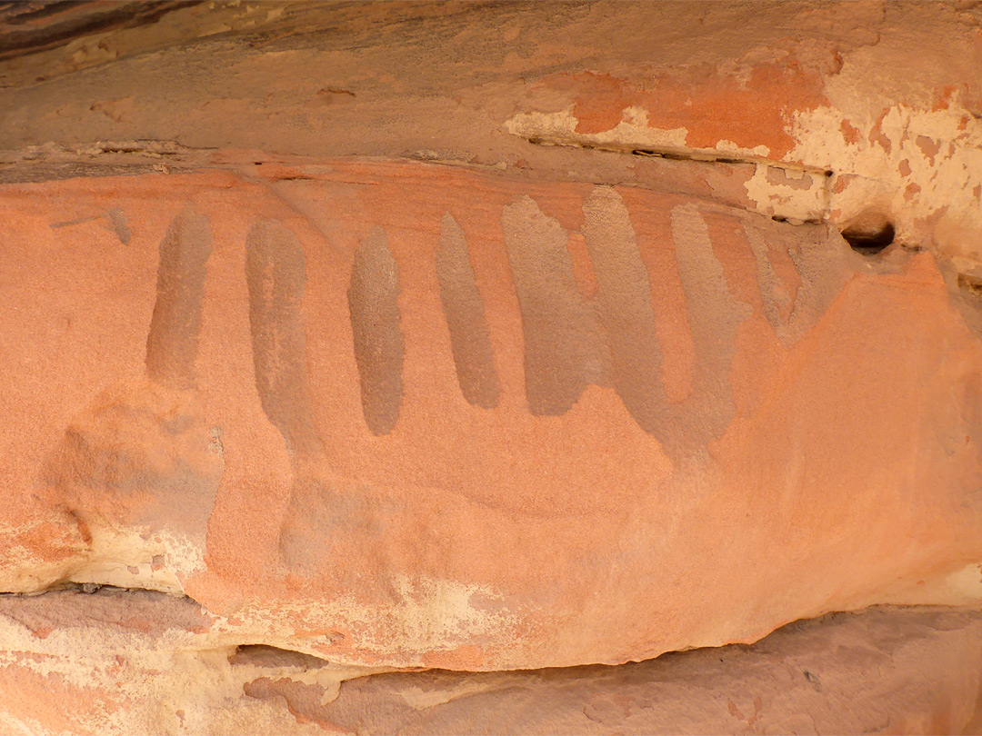 Marks in the sandstone