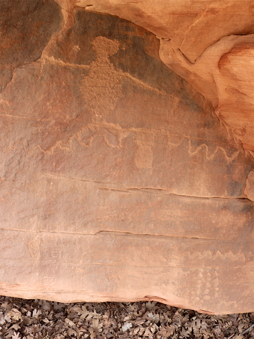 Faded petroglyphs