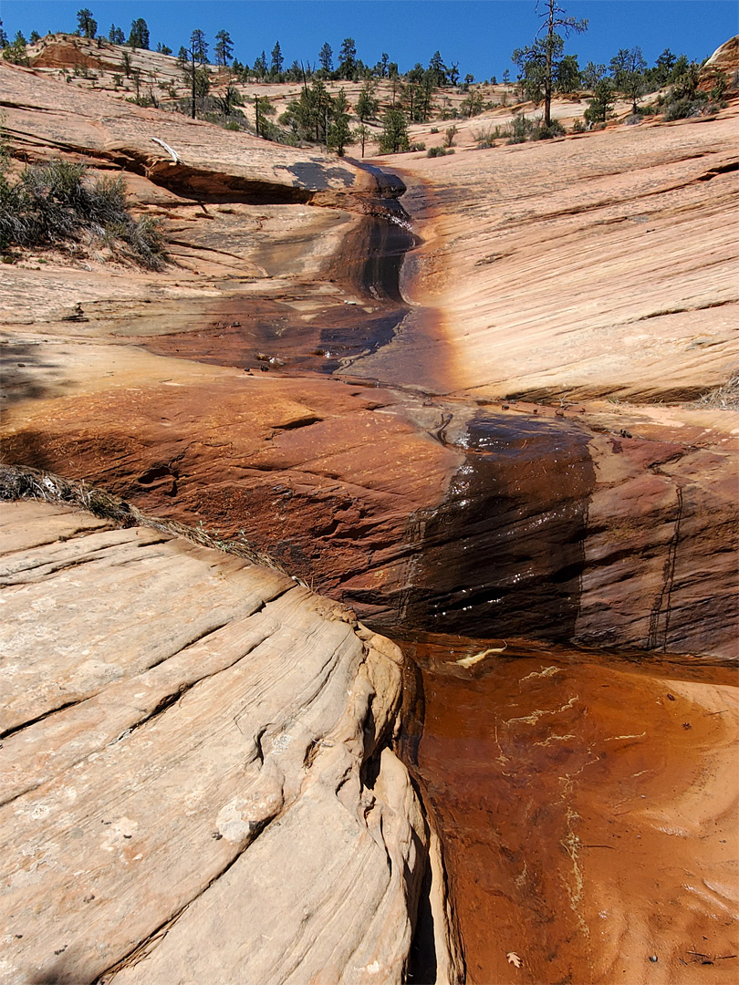 Stream over slickrock