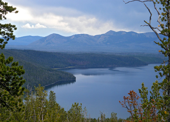 East edge of Shoshone Lake, near the top of the Divide Lookout Trail