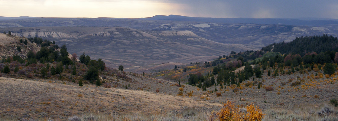 Barren hills of the Fork Plateau
