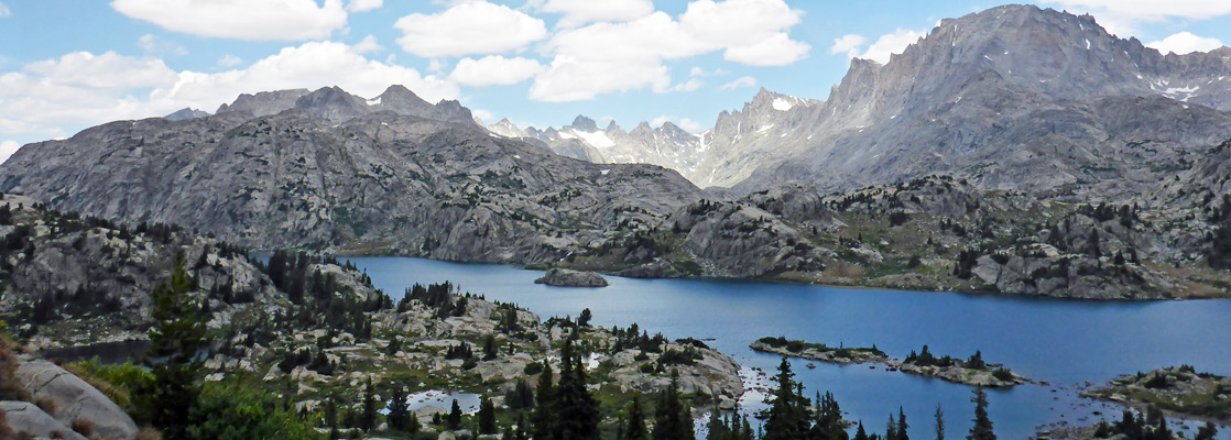 Clouds above Island Lake, at the edge of Titcomb Basin