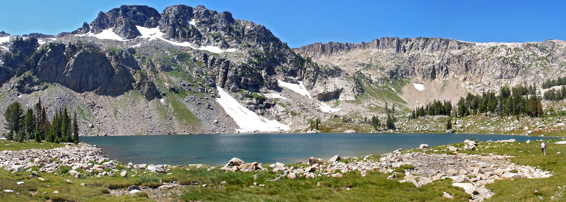 Lake Solitude, na extremidade superior do Cascade Canyon