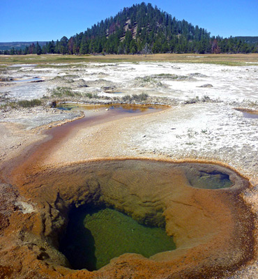 One of the Morning Mist Springs, in front of the Porcupine Hills