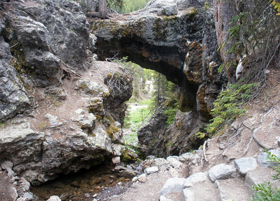 Steps beside the natural bridge