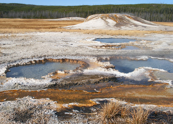 The Bulgers, Steep Cone and Flat Cone Spring, in Sentinel Meadows