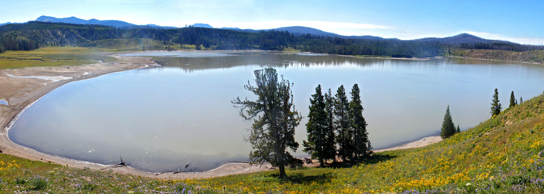 Elevated view of Turbid Lake