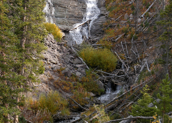 Distant view of Wraith Falls