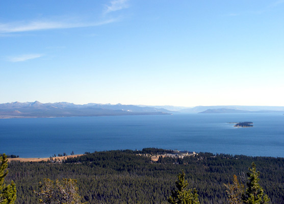 Lake Hotel, Yellowstone Lake and Stevenson Island