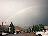Rainbow over Gardiner, Montana