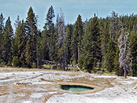 Calm pool in thermal area