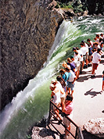 Tourists at the Lower Falls