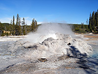 Spray from Minute Man Geyser