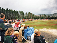 Crowd at Old Faithful