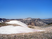 Snow beside the trail