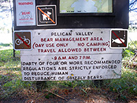 Bear warnings at the trailhead