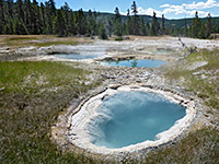 Four blue pools