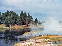 Firehole River - steam vents