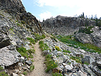 Path approaching a pass