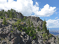 Clouds above the mountain