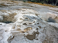The two vents of Spasmodic Geyser