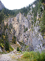 Cliffs above the spring