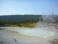 Steam from Dante's Inferno: Sylvan Springs, Yellowstone National Park,  Wyoming