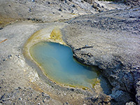 Blue hot spring